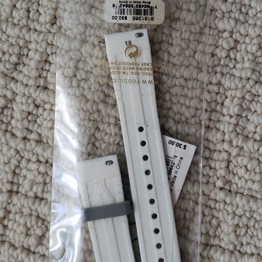 Nwt Fossil Smart Watch Straps - Grey With Gold Ha… - image 2